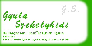 gyula szekelyhidi business card